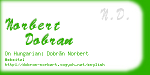norbert dobran business card